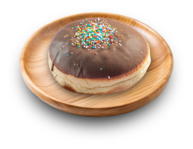 Donut ατομικό σοκολάτα πολύχρωμη