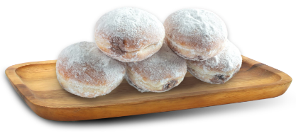 Μίνι donuts άχνη σοκολάτα