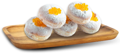 Μίνι donuts άχνη πορτοκάλι